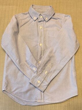 The Children's Place Boys Blue Oxford Button Down Shirt Size 5/6